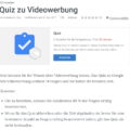 Screenshot Google Academy for Ads Quiz zu Videowerbung